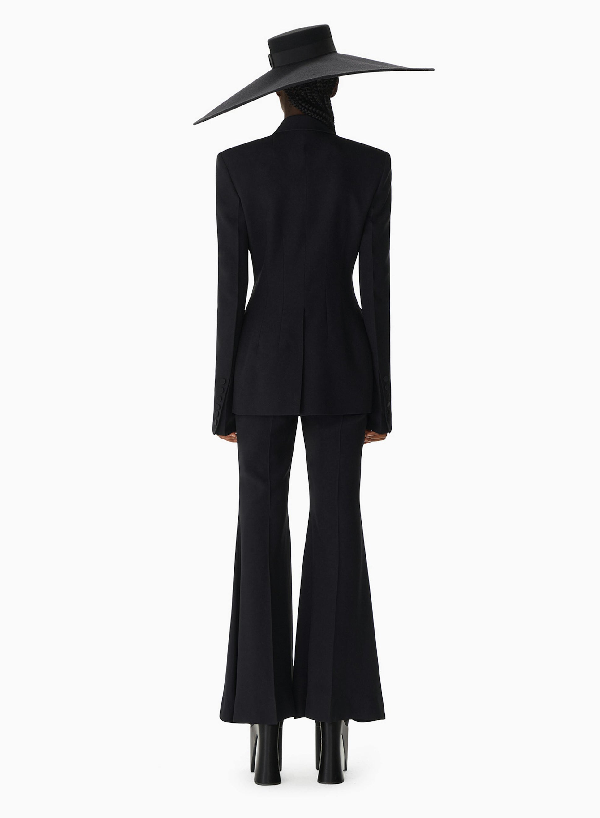 Wool Gabardine Large Pants Black - Nina Ricci 