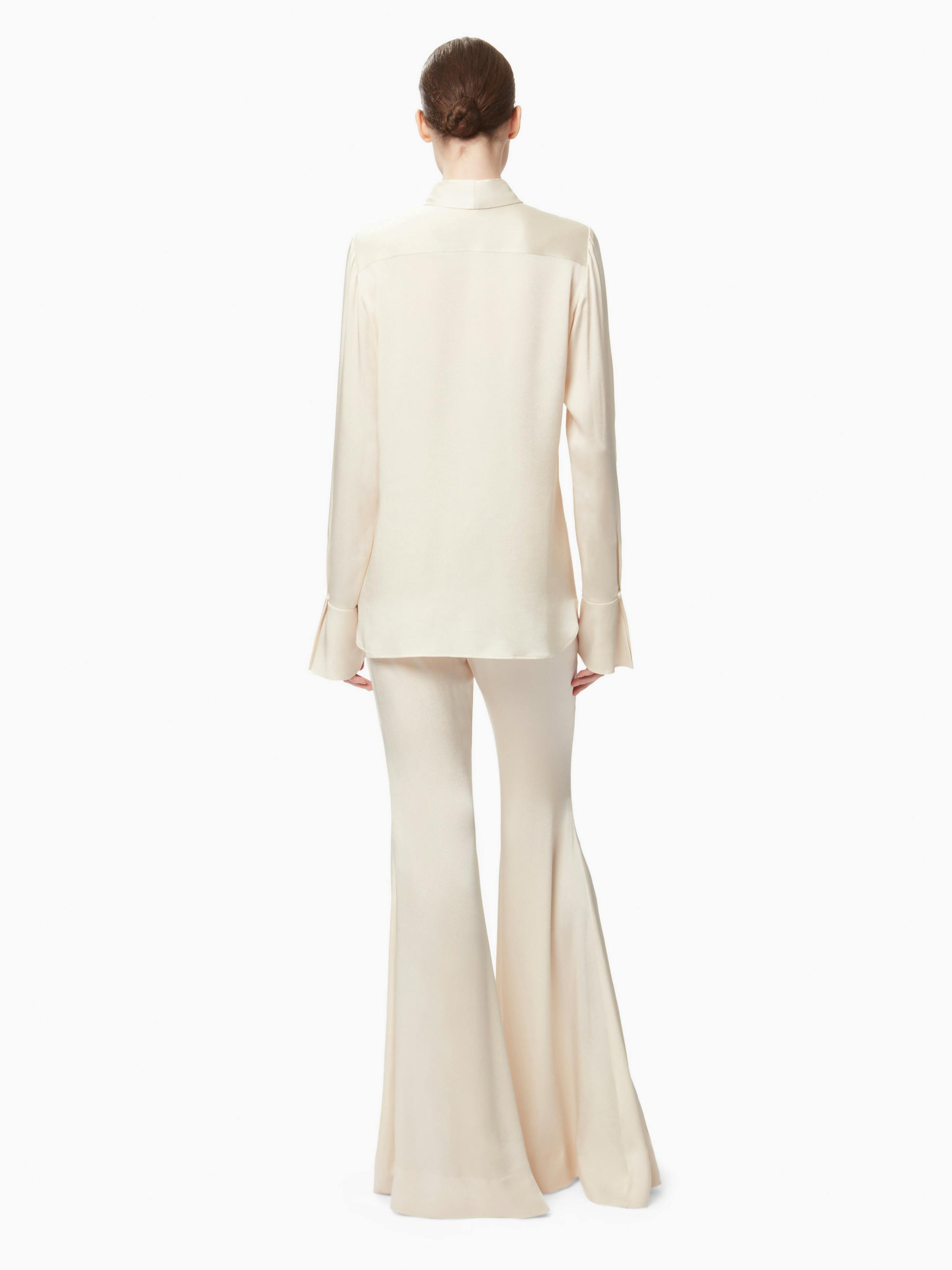 Satin Blouse With Neck-tie Champagne - Nina Ricci