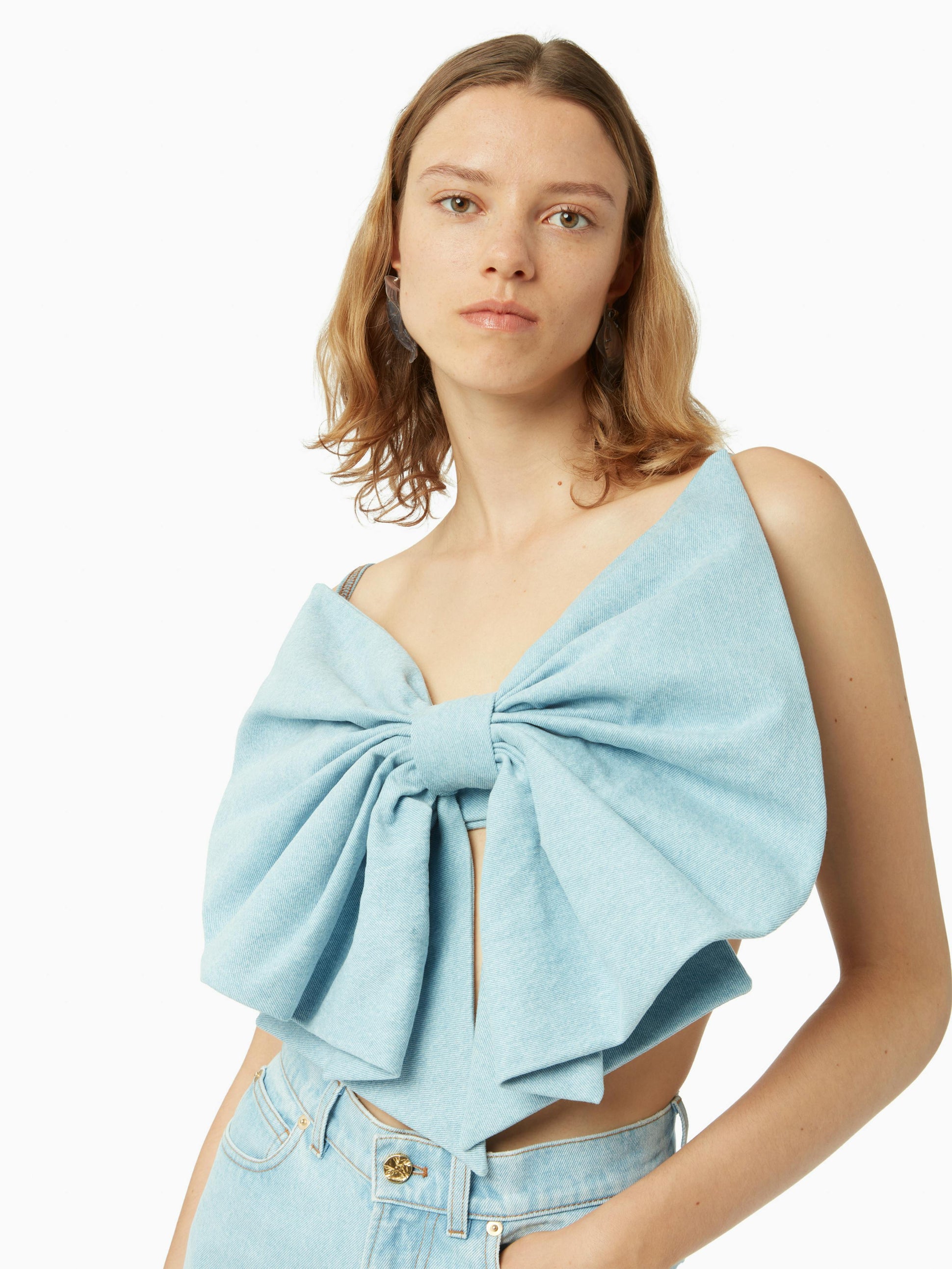 Denim bow bralette - Nina Ricci