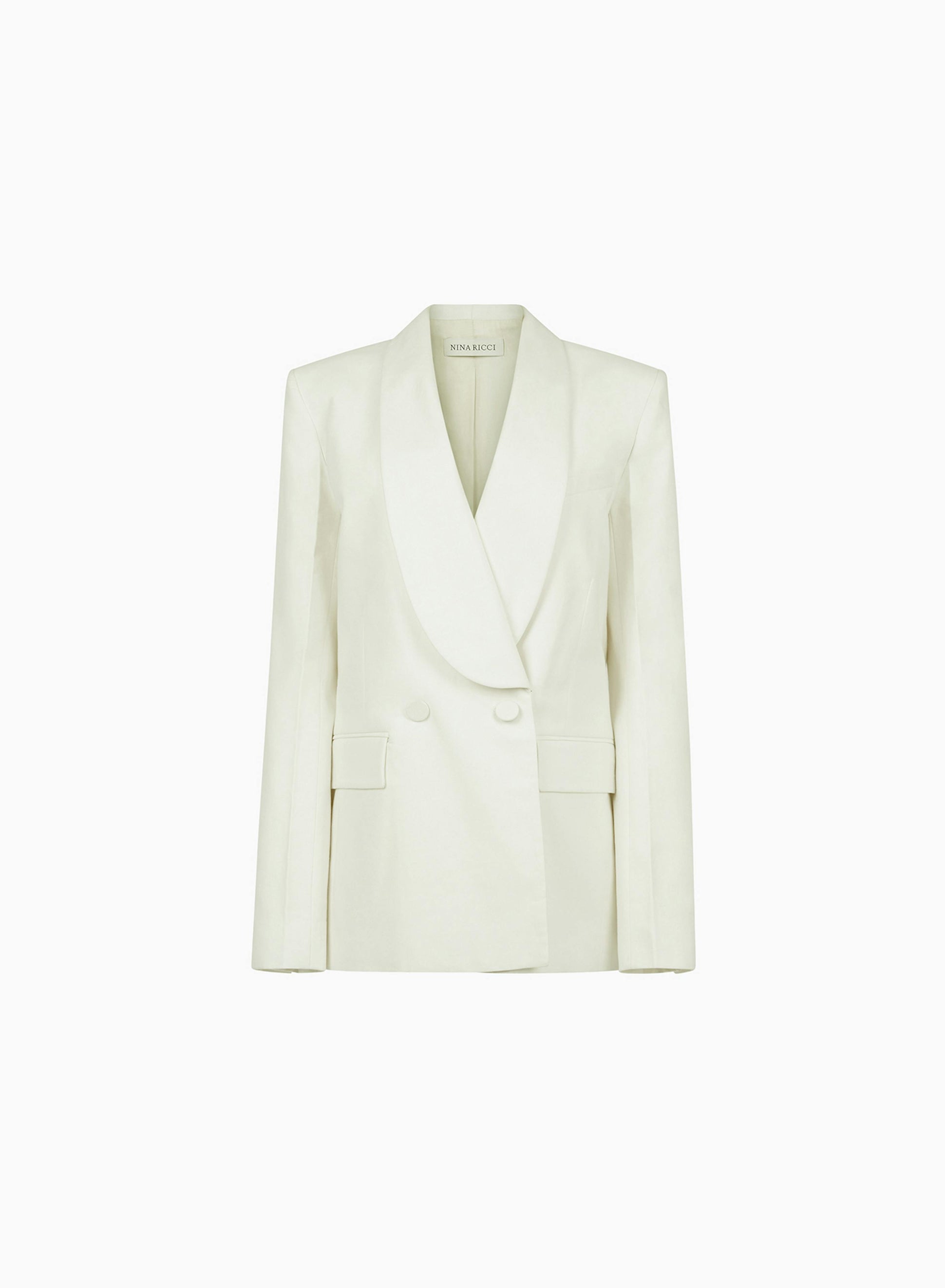 Shawl collar blazer in natural - Nina Ricci