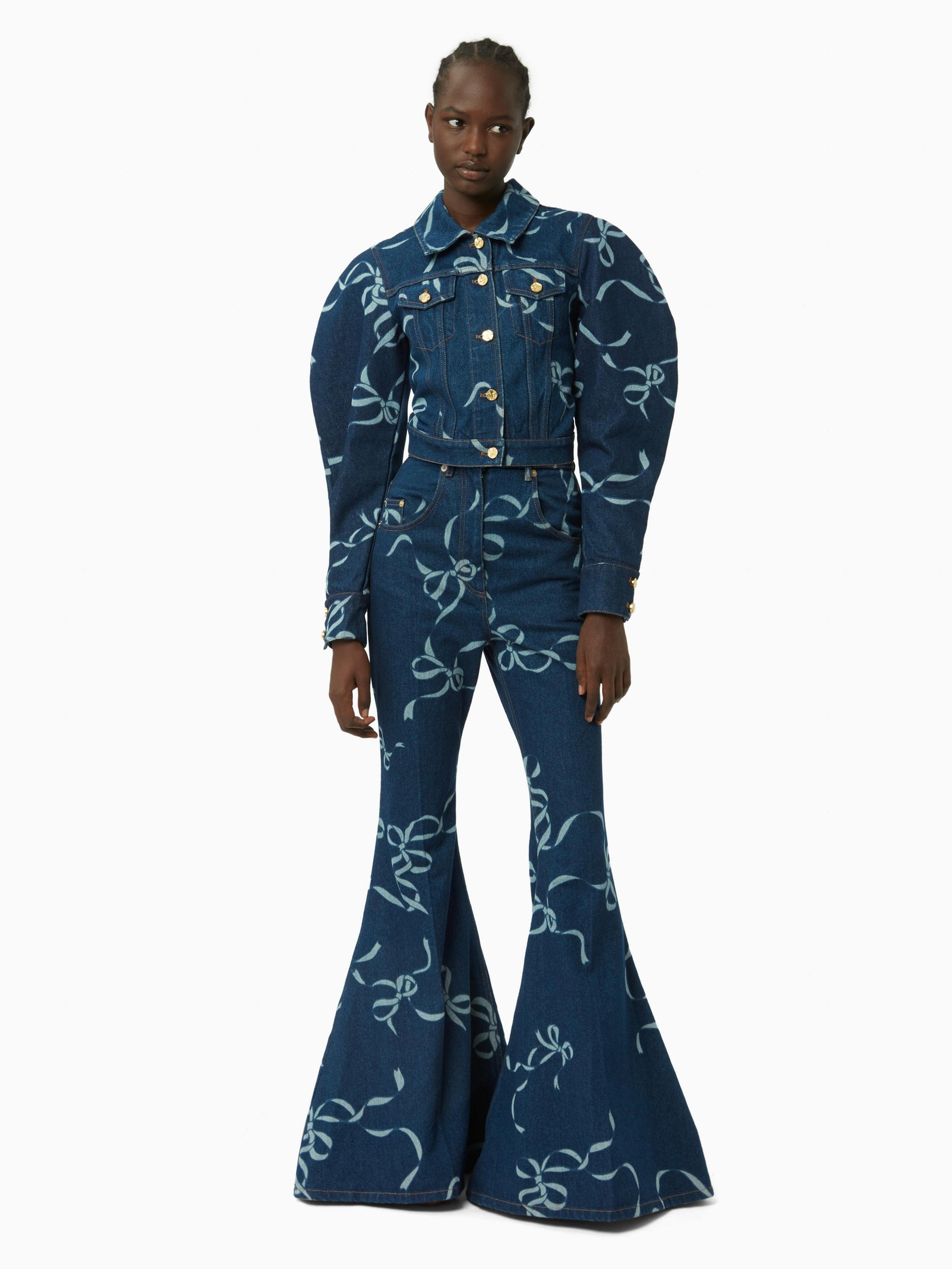 Bow print denim jacket - Nina Ricci