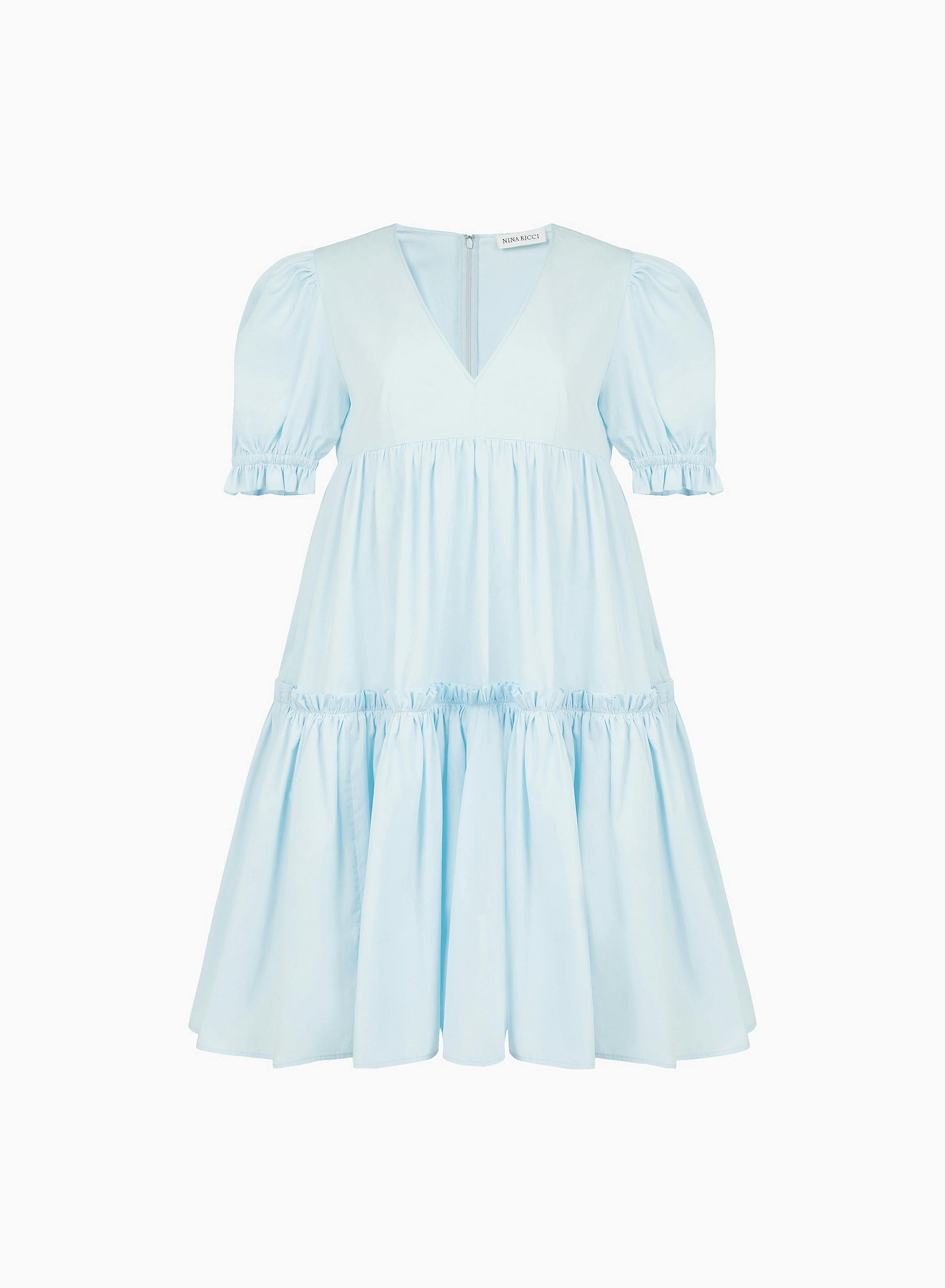 Poplin babydoll dress in light blue - Nina Ricci