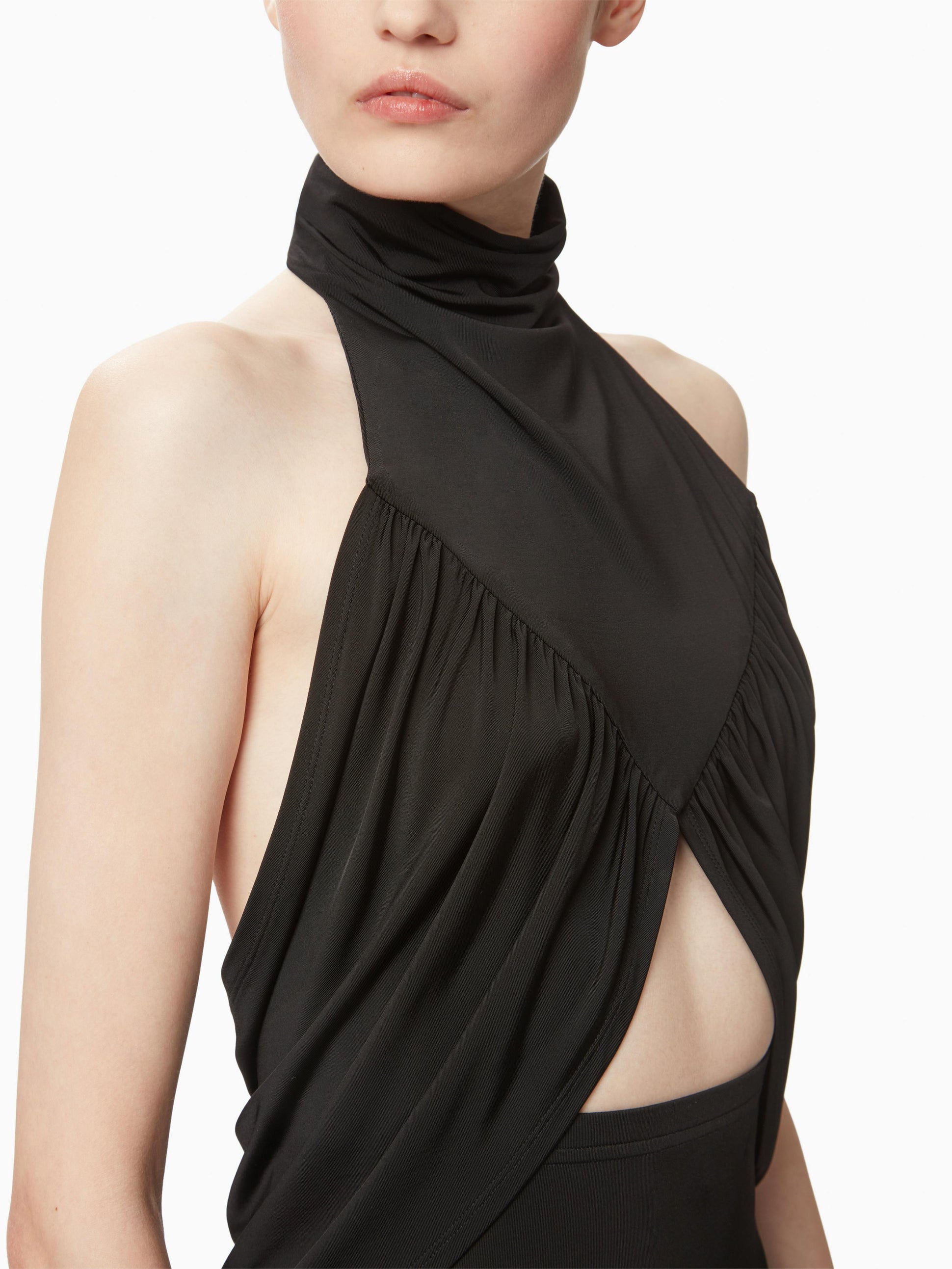 Draped halter top in black - Nina Ricci