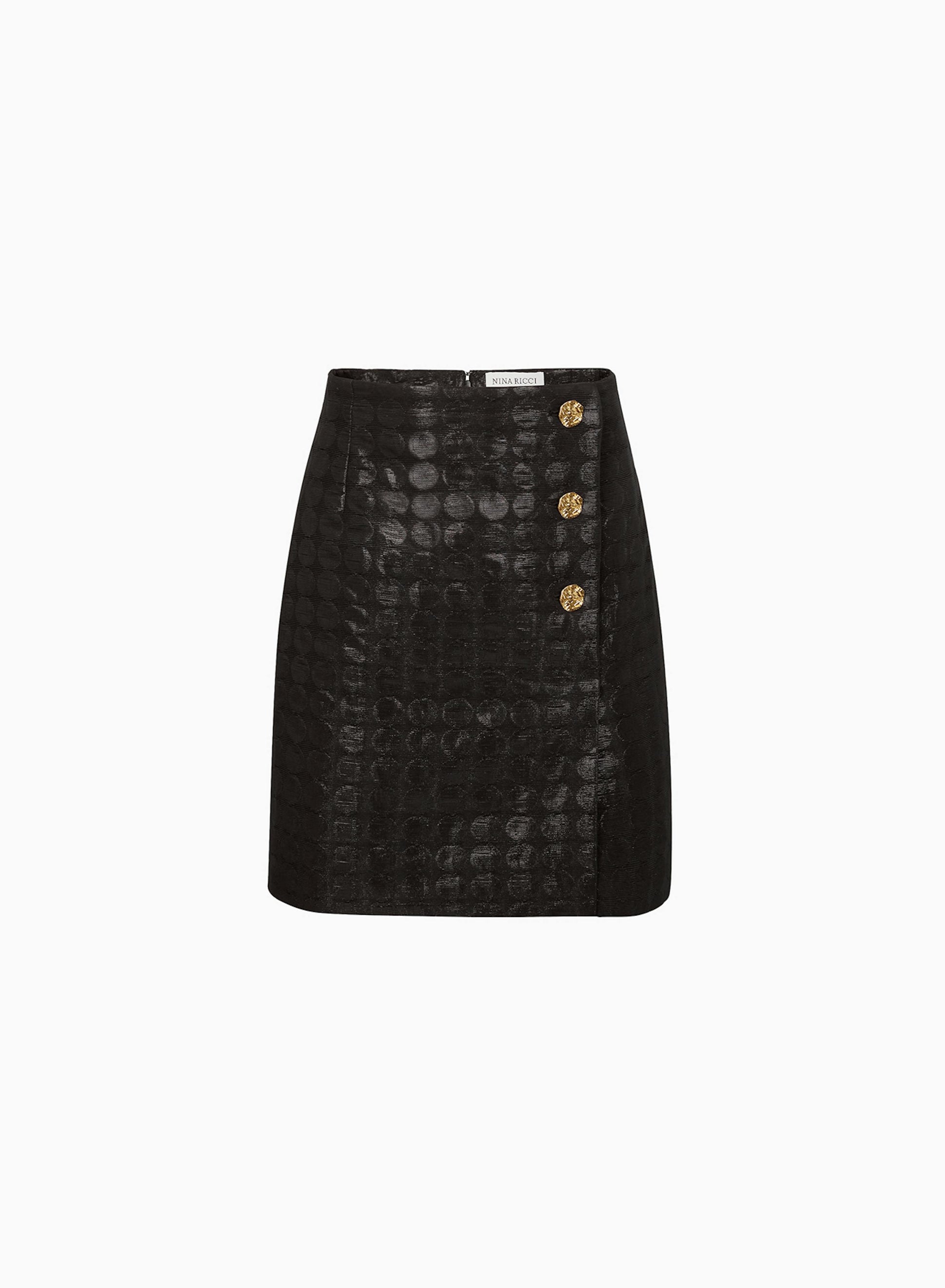 Polka-dot jacquard skirt black - Nina Ricci