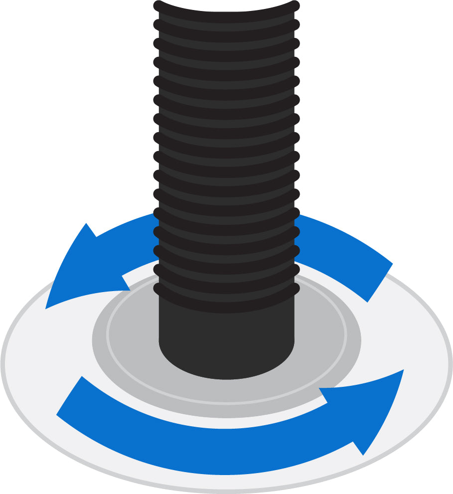 A pump nozzle locking in place