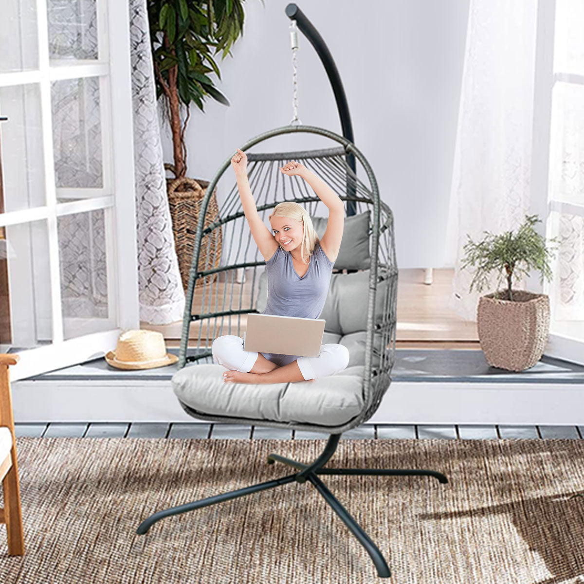 swinging egg chair cushion