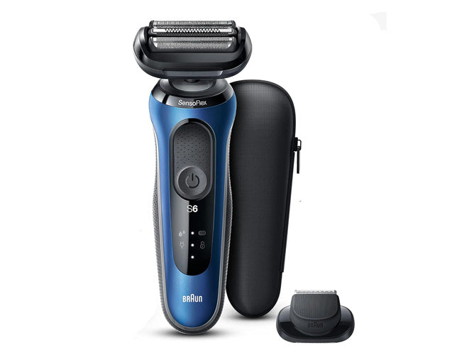 BRAUN SERIES 6 61-B1500S WET & DRY SHAVER WITH TRAVEL CASE & BEARD TRIMMER ATTACHMENT