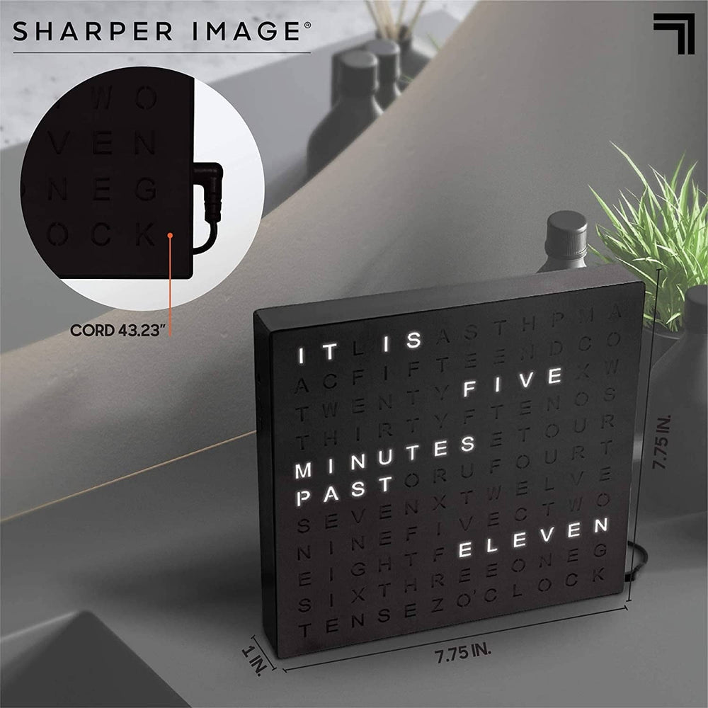 sharper image word clock