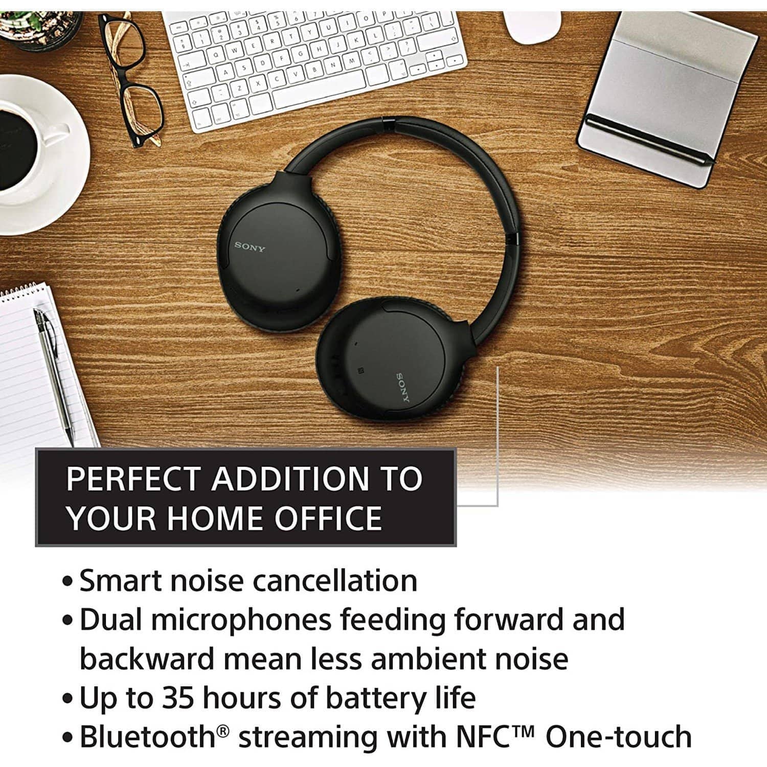 Sony Noise Cancelling Headphones WHCH710N: Wireless Bluetooth Over the Ear Headset With Mic for Phone-Call - Toottoot Singapore
