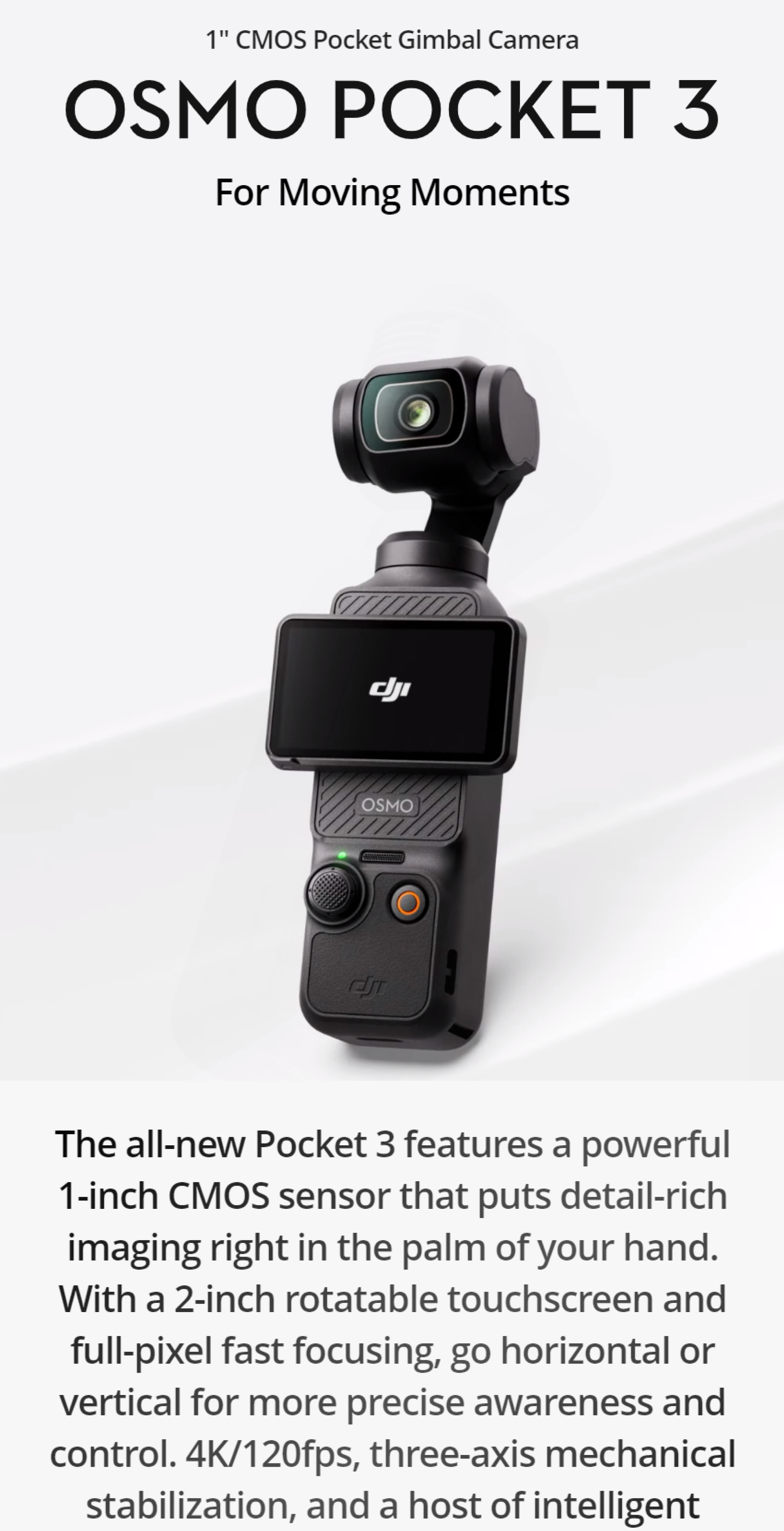 DJI Osmo Pocket 3 (Creator Combo) with FREE Sandisk 64GB Extreme