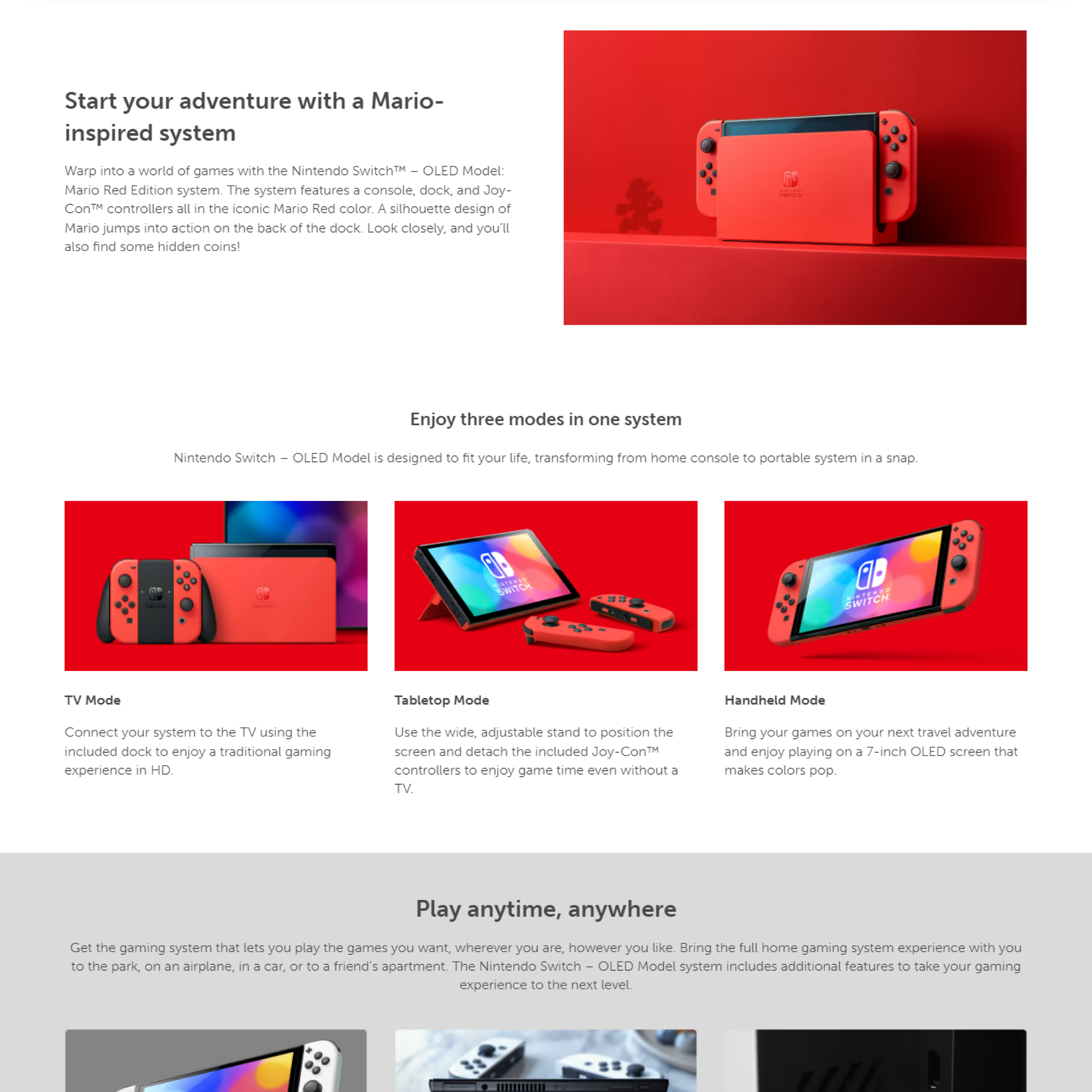 Nintendo Switch™ - OLED Model - Mario Red Edition