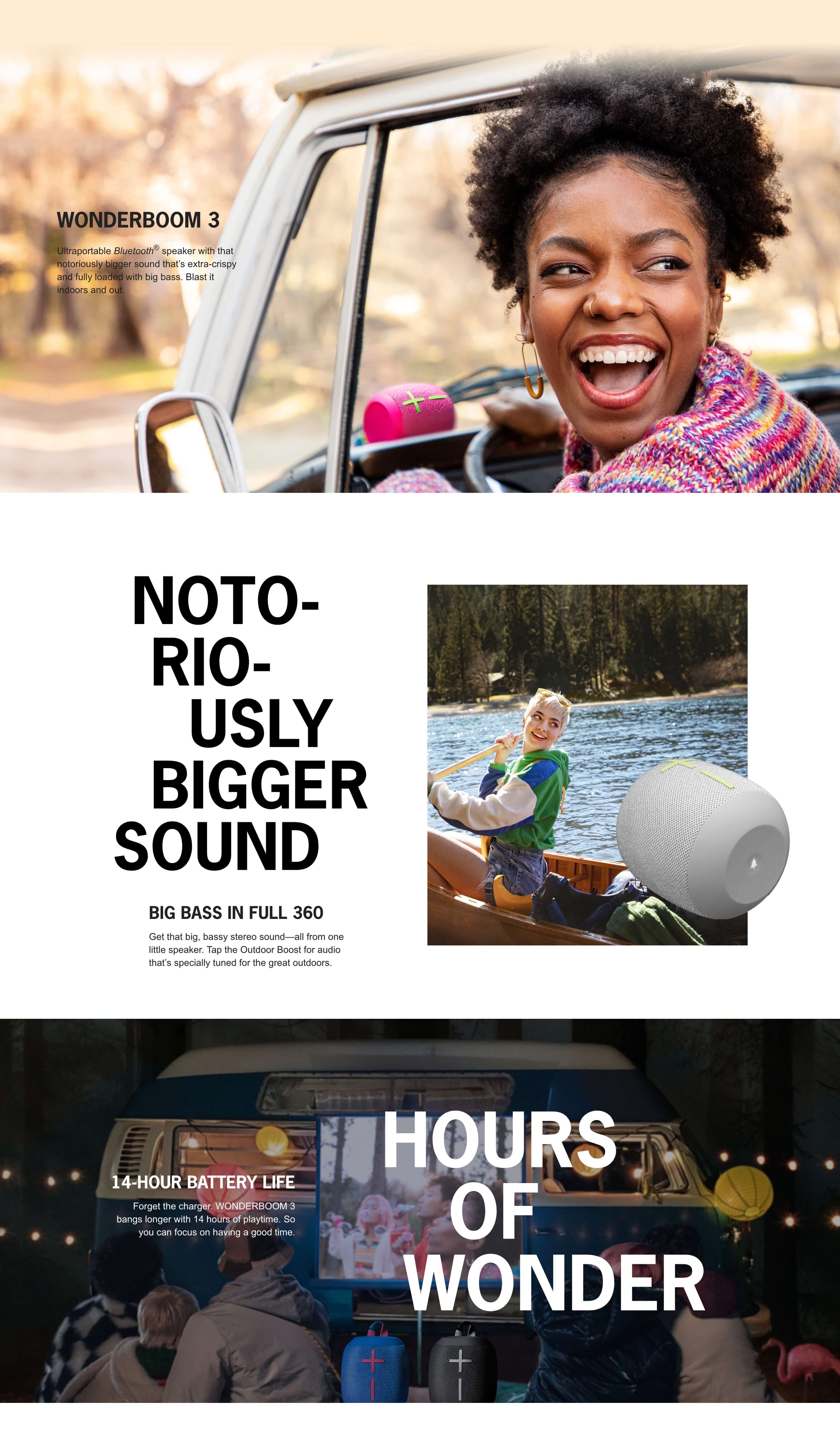 Ultimate Ears WONDERBOOM 3 - Ultraportable Bluetooth speaker. · Ultimate  Ears