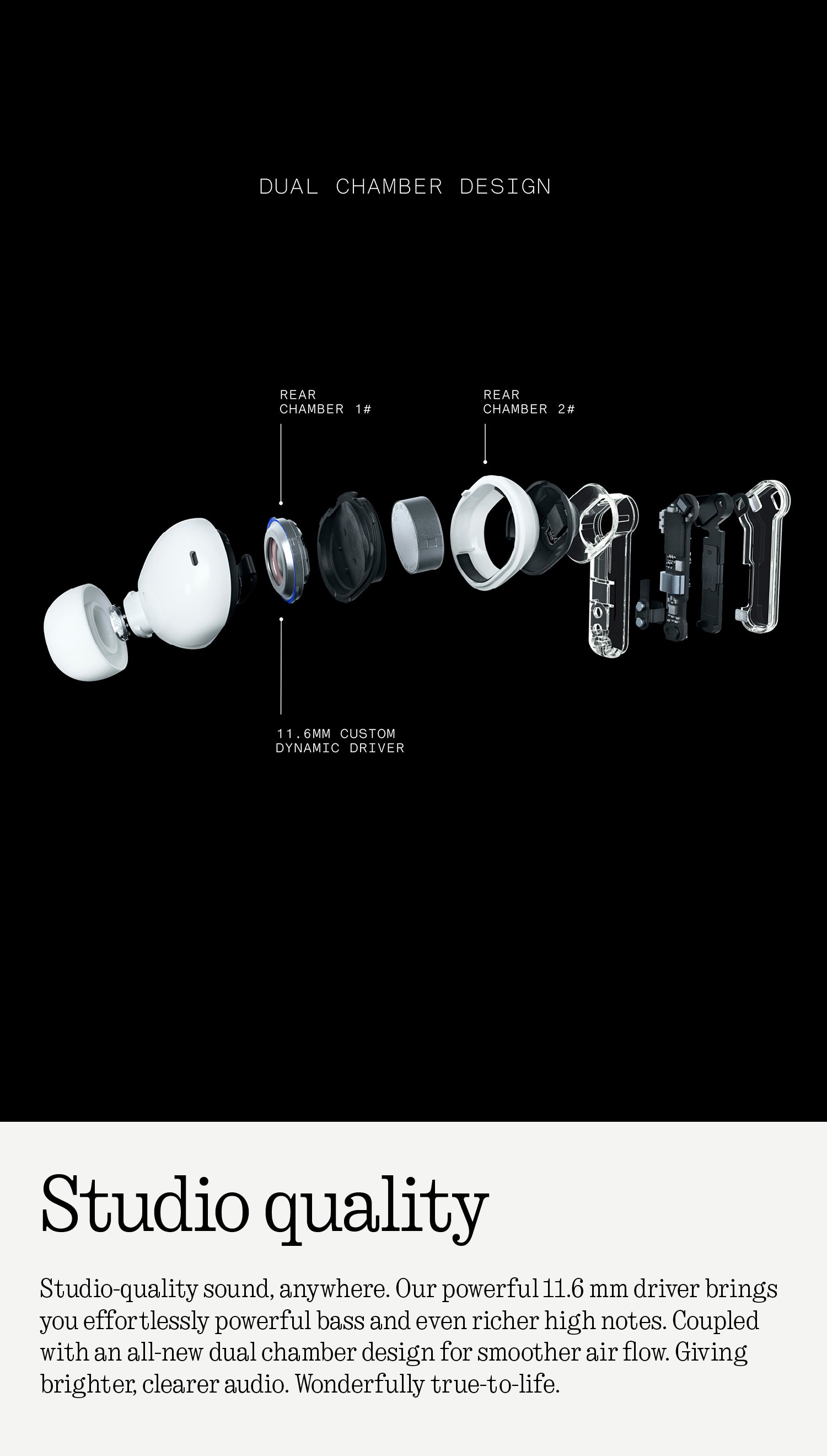  Nothing Ear (2) - Wireless Earbuds with ANC (Active Noise  Cancelling), Hi-Res Audio Certified, Dual Connection, Powerful 11.6 mm  Custom Driver - White : Electronics