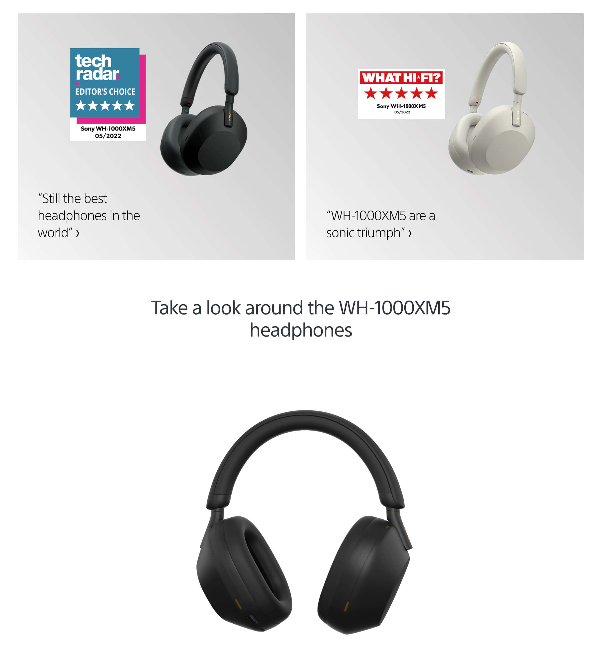Sony WH-1000XM5 Wireless Noise-Canceling Over-Ear Headphones (Black) with 1  Year Warranty, Power Brick & More! 