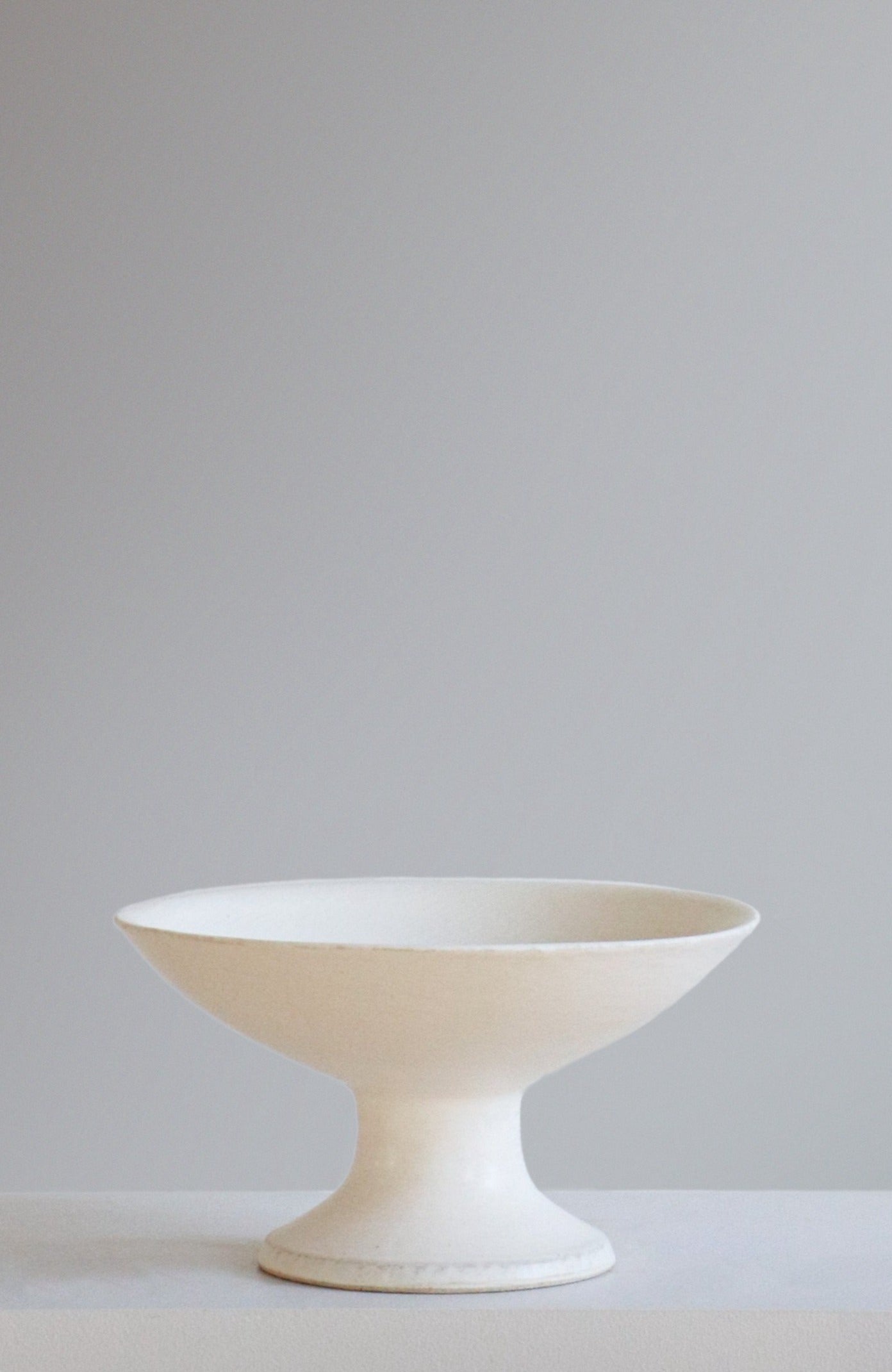 Ella Footed Bowl 11" in Stone