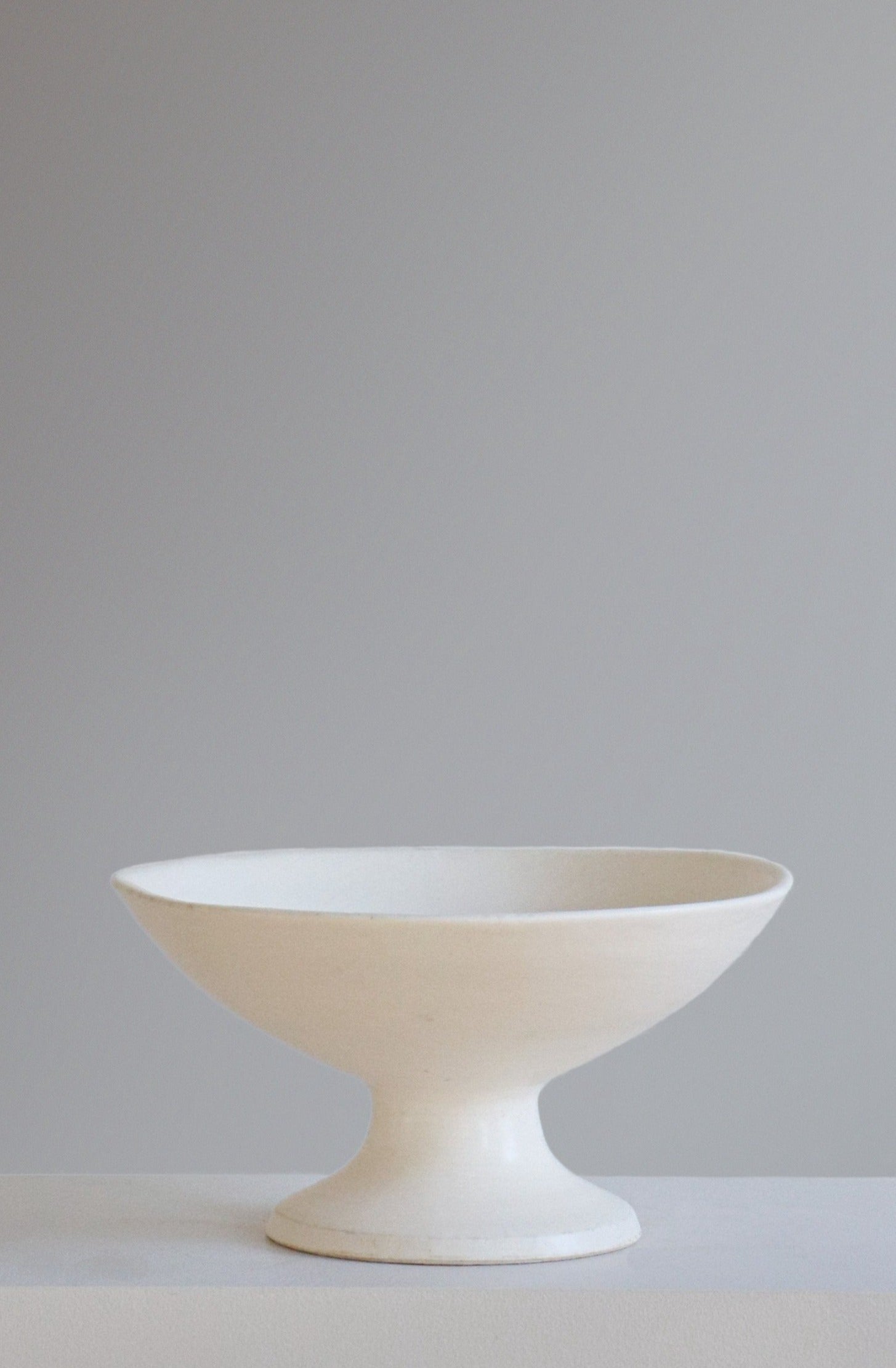 Ella Footed Bowl 12.5" in Stone
