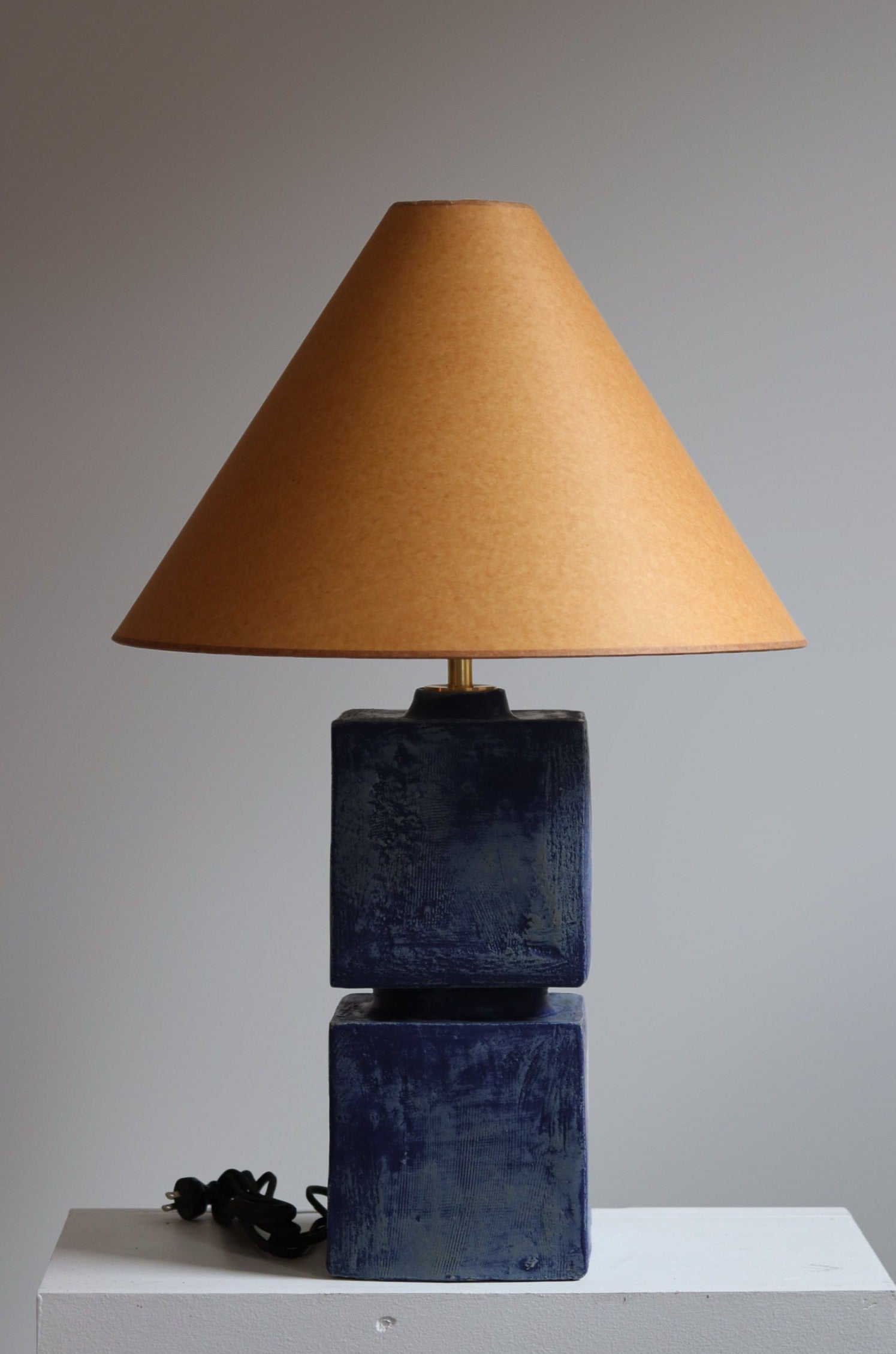 Talis Lamp in Lapis with Wax Paper Shade