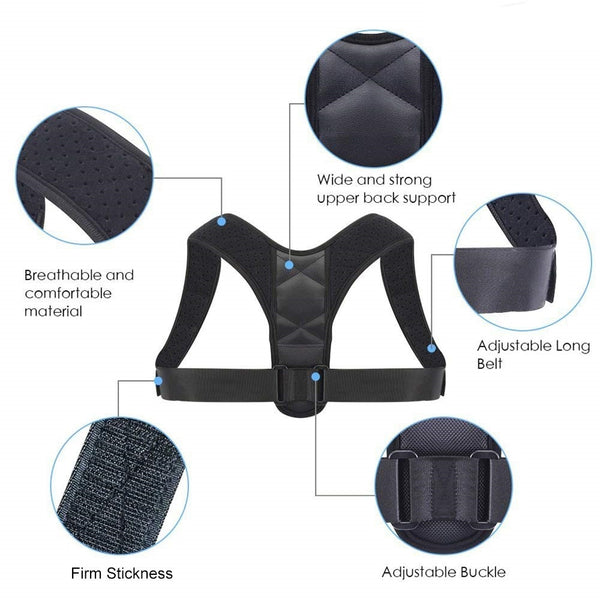 Litie Back Brace and Posture Corrector,Breathable Mesh Adjustable