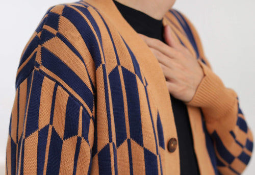 AKASHI-KAMA Sweater Japanese Pattern Knitwear 