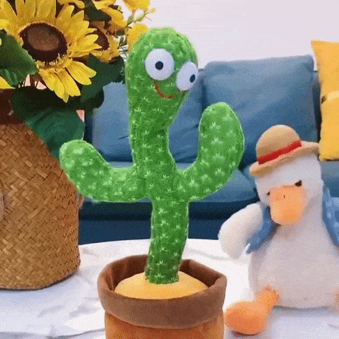 2 Stück Kaktus-Solar-Tanzspielzeug, energiesparend, tanzende