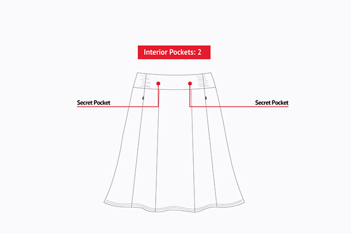 SANDY | Women's Skirt with Hidden Pockets | SCOTTeVEST