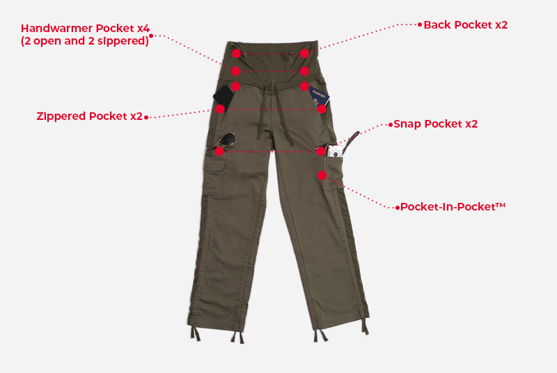 travel pants with hidden pockets