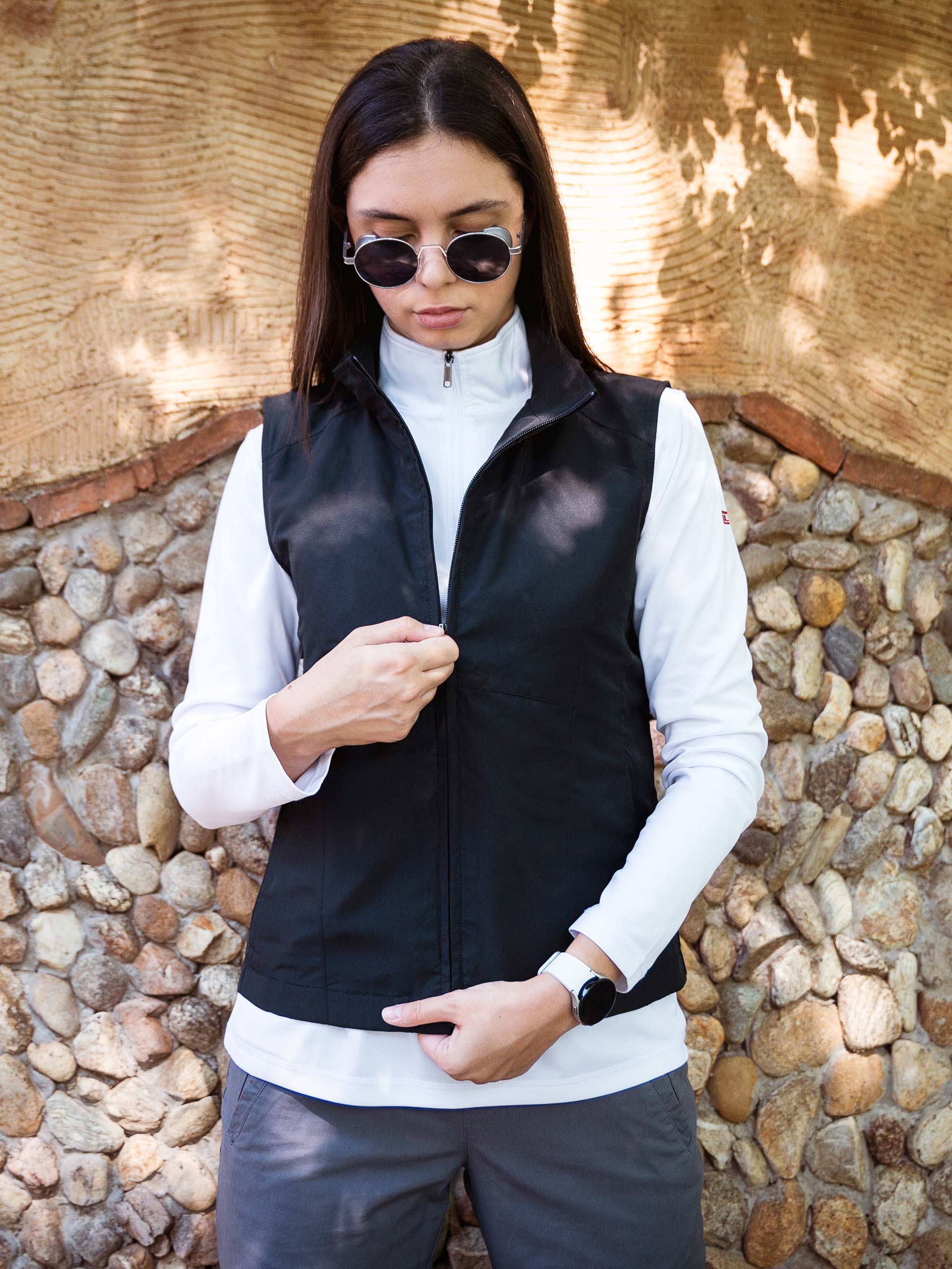 RFID Women's Travel Vest with Hidden Pockets