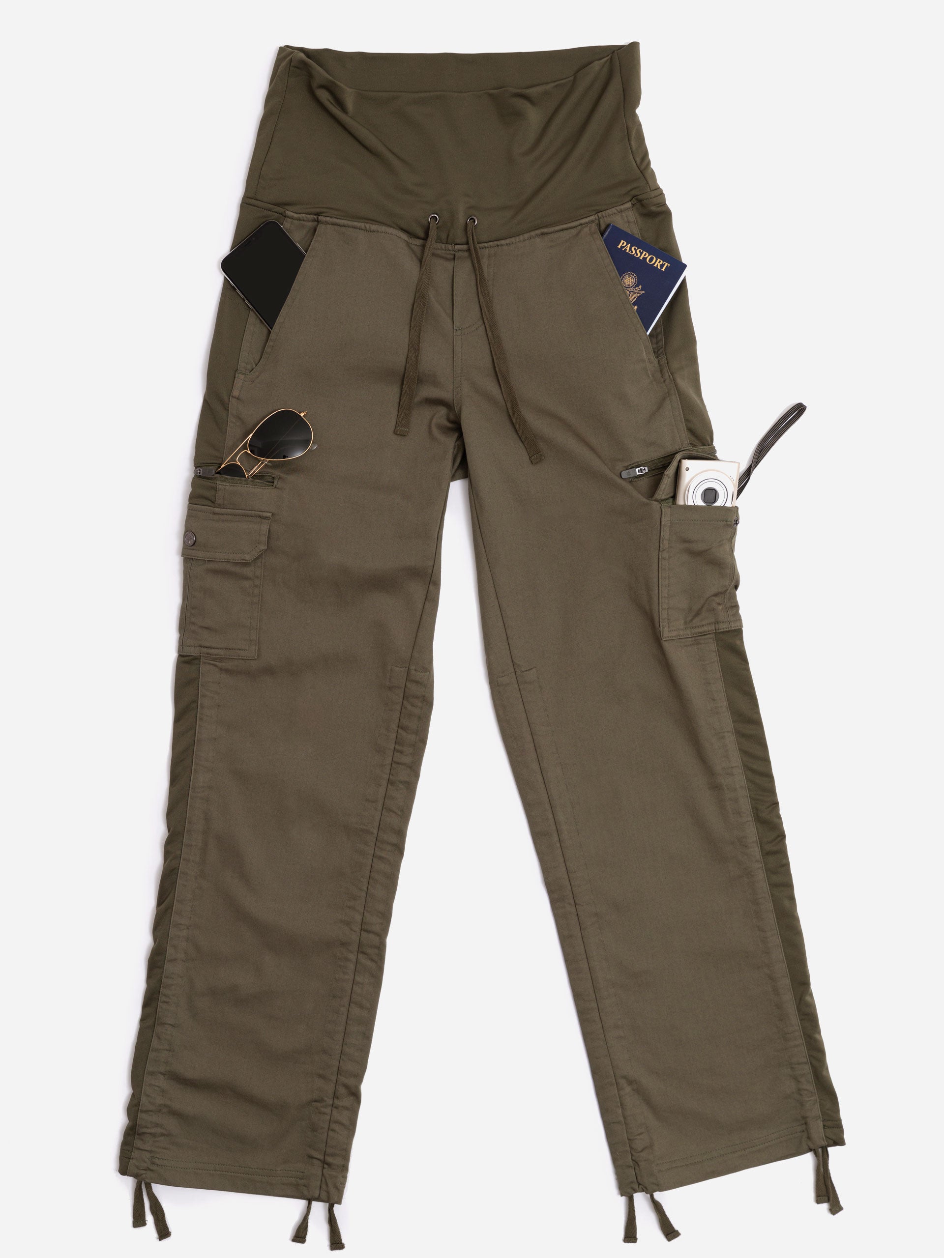 SCOTTeVEST Margaux Cargaux Travel Pants -11 Pockets- Travel Cargo Pants OLV  XS