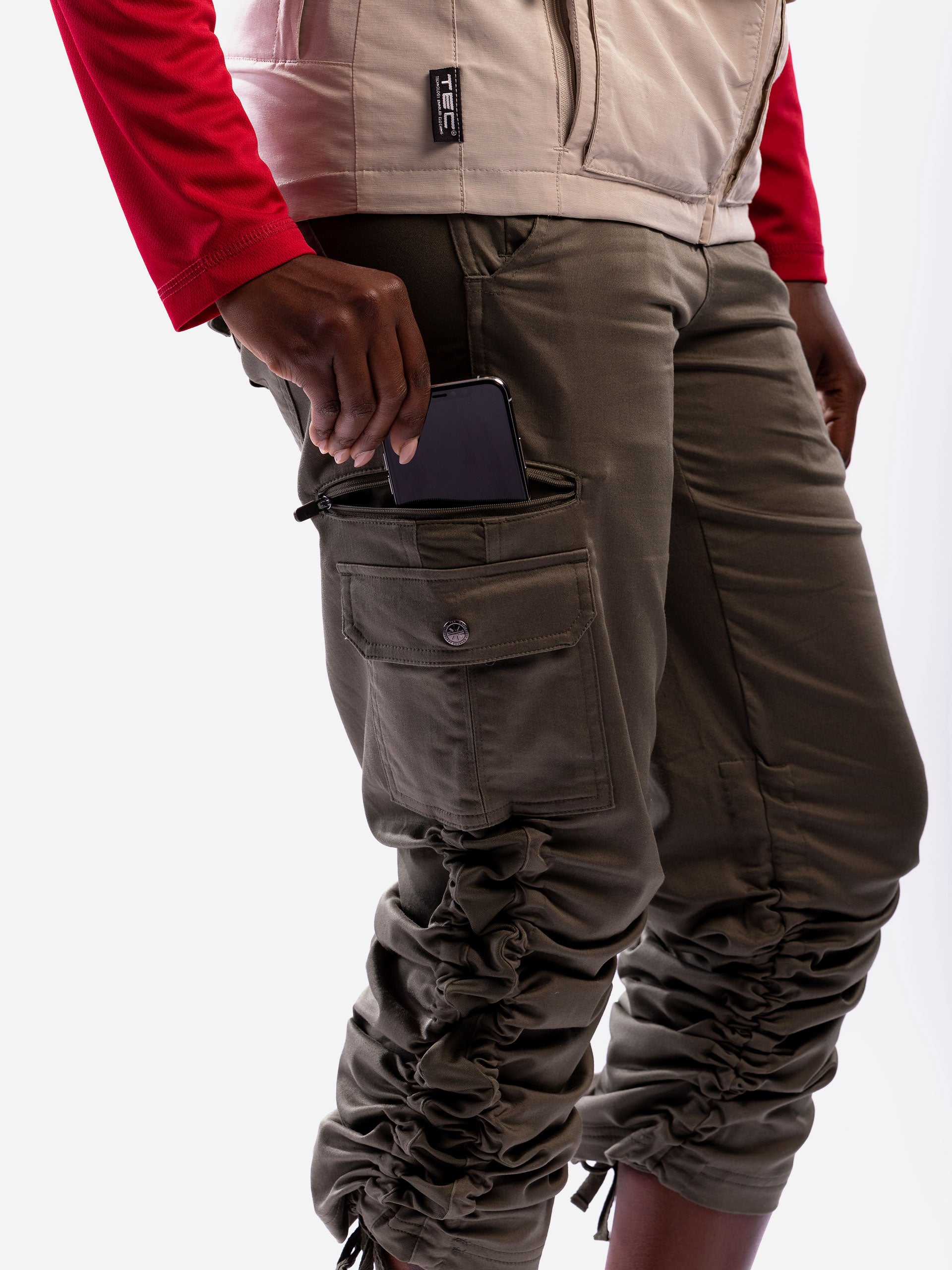 SCOTTeVEST Margaux Cargaux Travel Pants -11 Pockets- Travel Cargo Pants OLV  XS