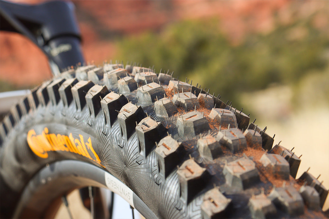 Continental Kryptotal Front Tire Tread Detail on Sedona Trail