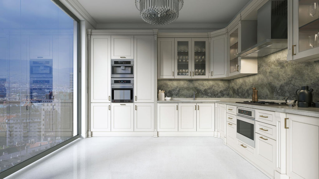 floor-to-ceiling modern kitchen cabinets