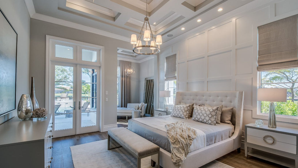bedroom coffered ceiling