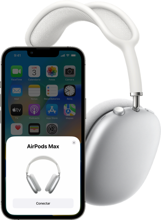 AirPods Max siendo enlazados en un iPhone