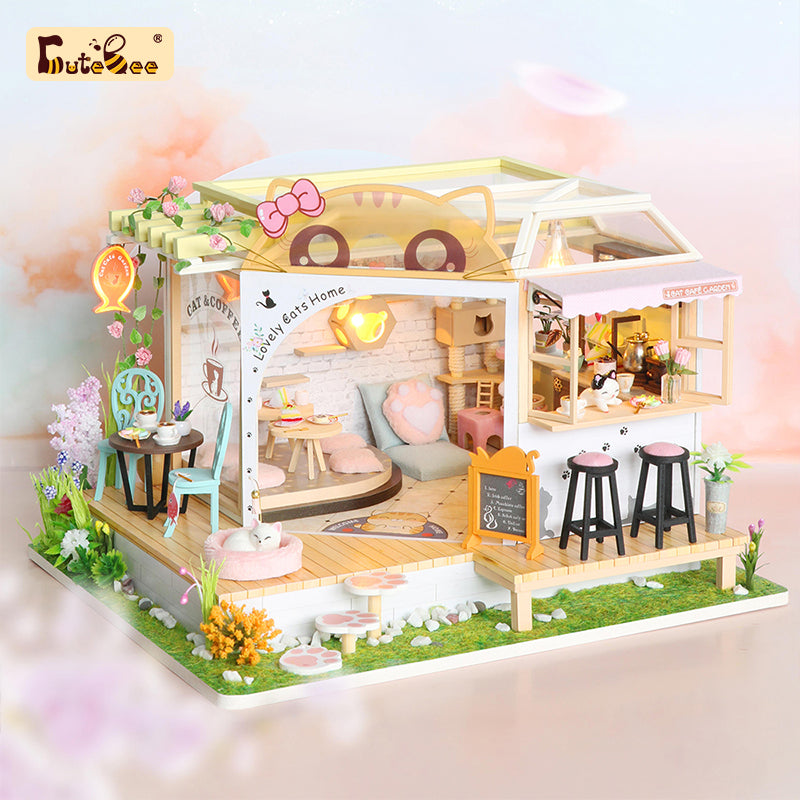  CUTEBEE DIY Book Nook Kit with Dust Cover, DIY Dollhouse  Bookshelf Insert Decoration Animal Party Rave, Bookstop Model  Building-Creative Kit with LED Lights (Mole's Apartment) : Toys & Games