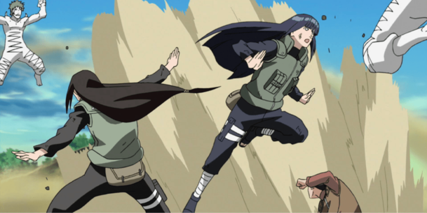 Neji Hyuga contre Zetsu Blanc