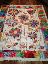 Big Blooms quilt - quilting complete