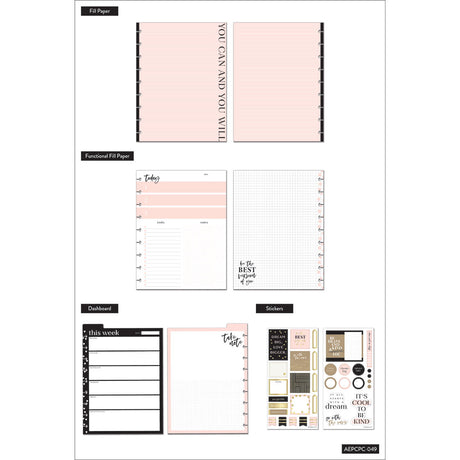 Colorful Leopard Classic Planner Zip Folio