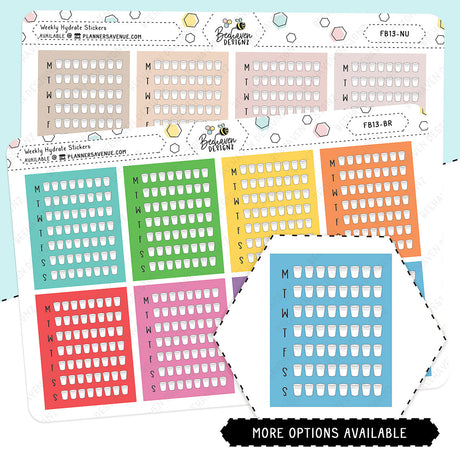 Printable Hydration Water Habit Tracker Planner Stickers – The Paper Hen