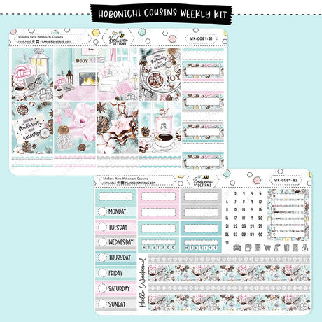 Printable Hobonichi Cousin Monthly Planner Stickers - Greenhouse