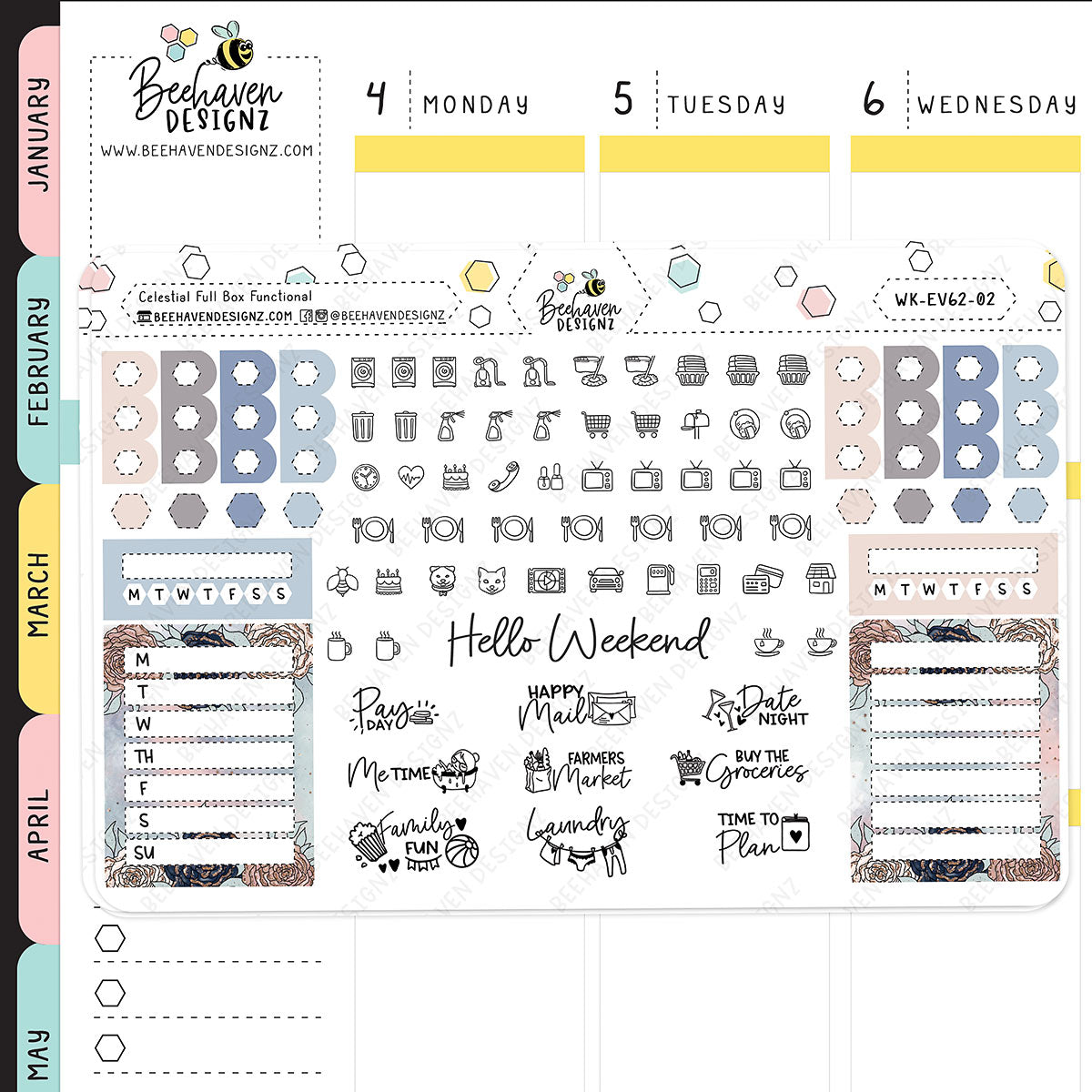 Celestial Vertical Weekly Kit – Planners Avenue