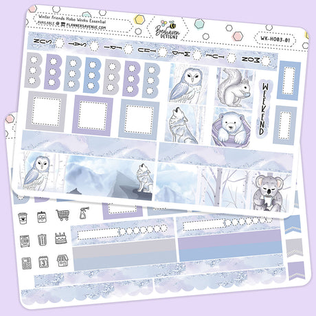 Hobonichi Weeks Weekly Kit 14, Winter Themed Stickers, Cute Penguin  Sticker, Functional Stickers, Hobonichi Stickers 2 Sheets 