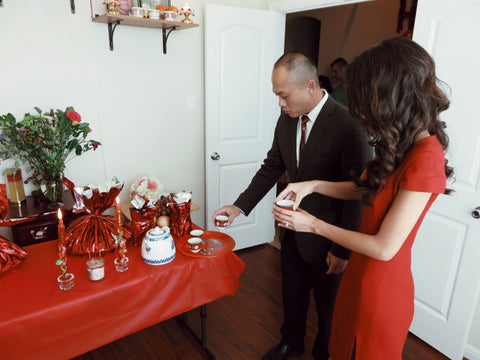 My sister & brother-in-law's Đám Hỏi & Tea Ceremony in 2014.