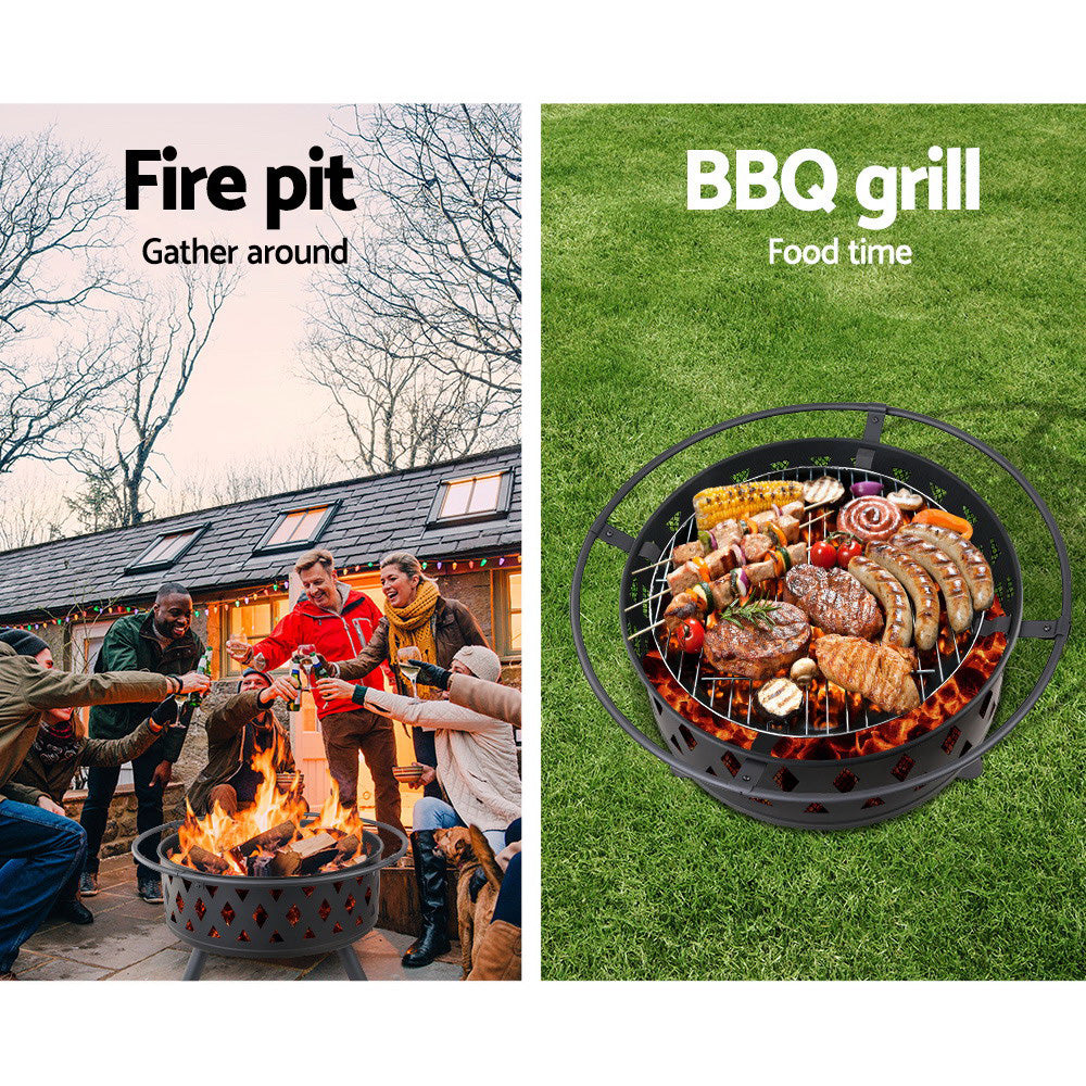 The Charcoal BBQ Fire Pit and Grill Ring 32