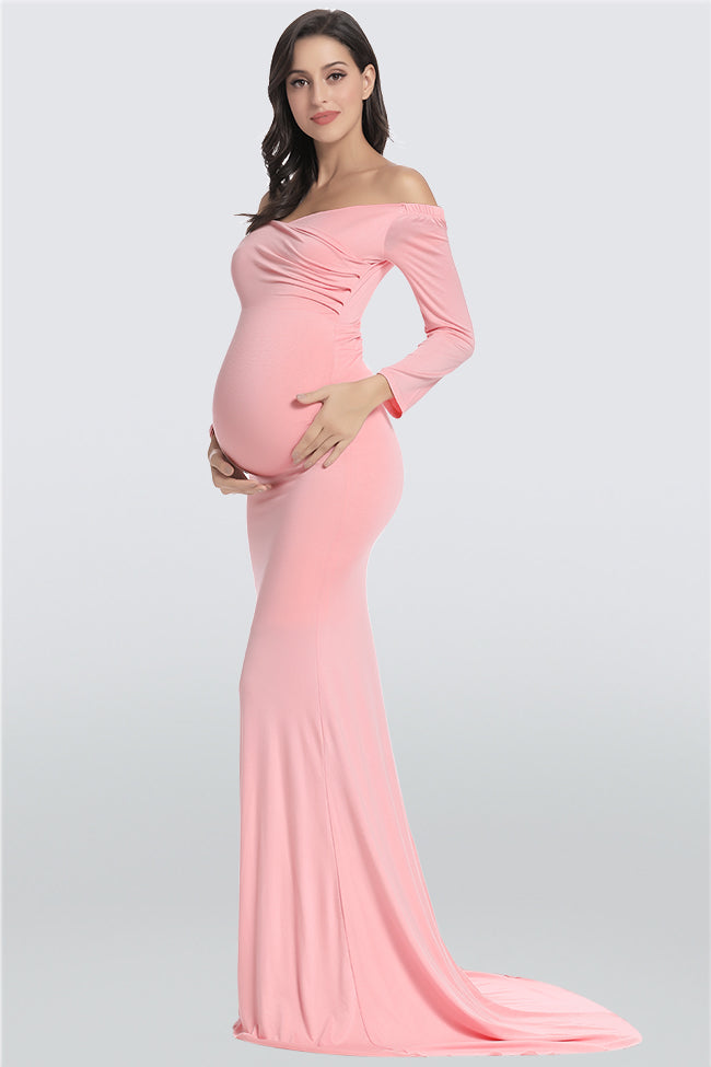 long sleeve baby shower dress