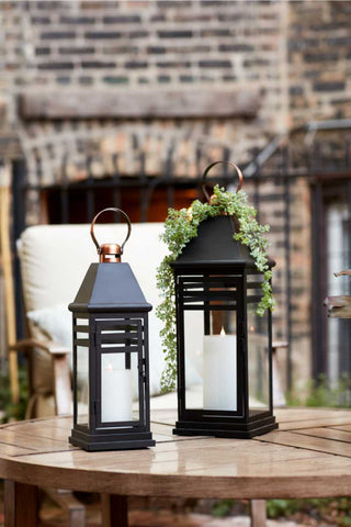 oversized lantern outdoors