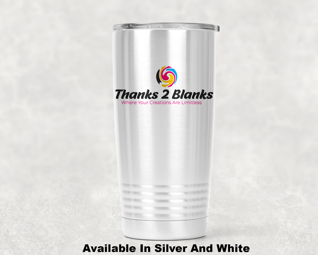 20 oz Stainless Steel Tall Tube Thermal Tumbler - White – Blank Sublimation  Mugs