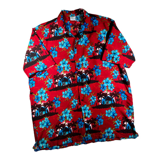 Glorydays Fine Goods Vintage Hawaiian Shirt Button Up Top Shoreline