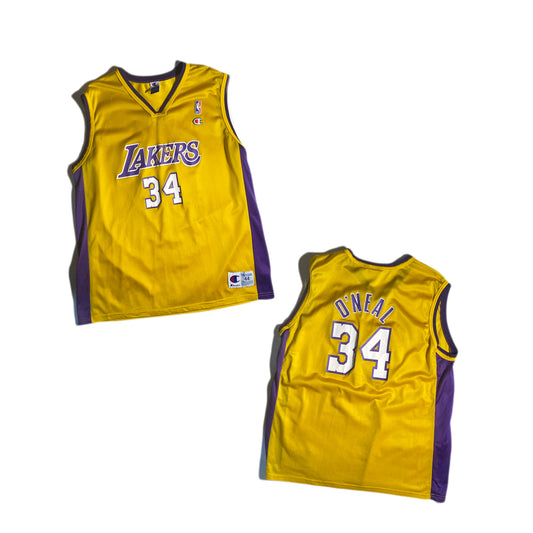 2002-04 LA LAKERS O'NEAL #34 REEBOK JERSEY (AWAY) Y - Classic