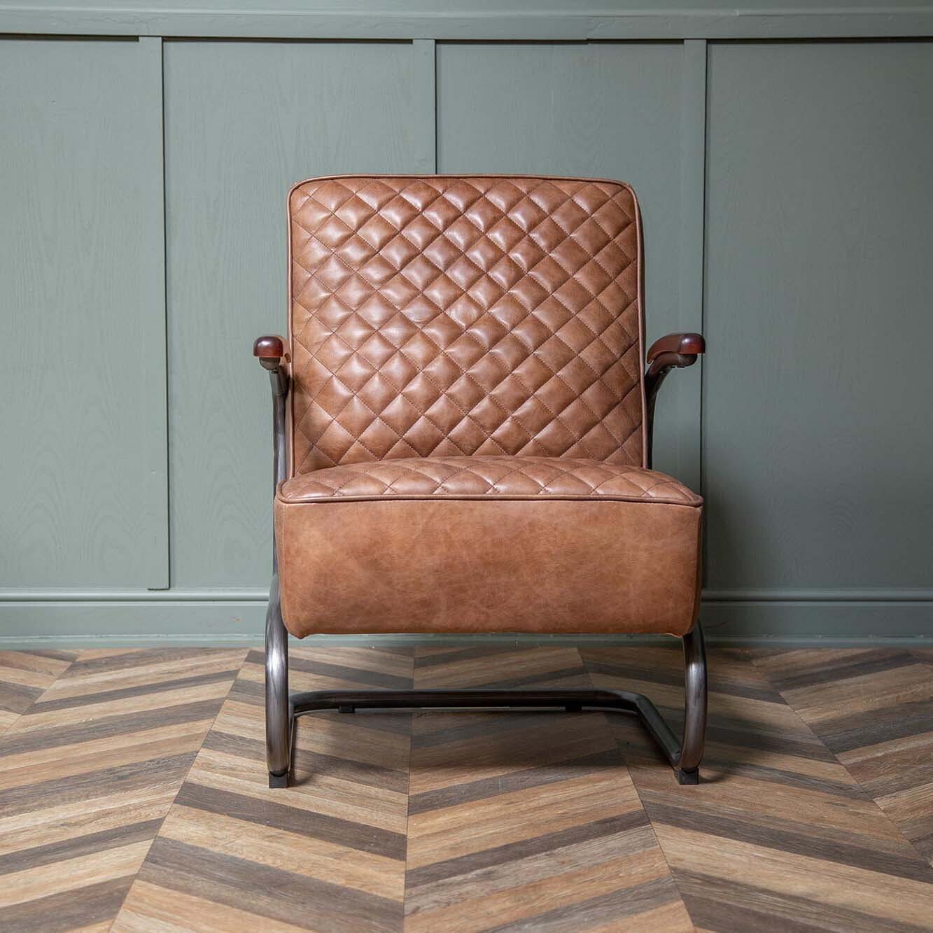 industrial leather armchair