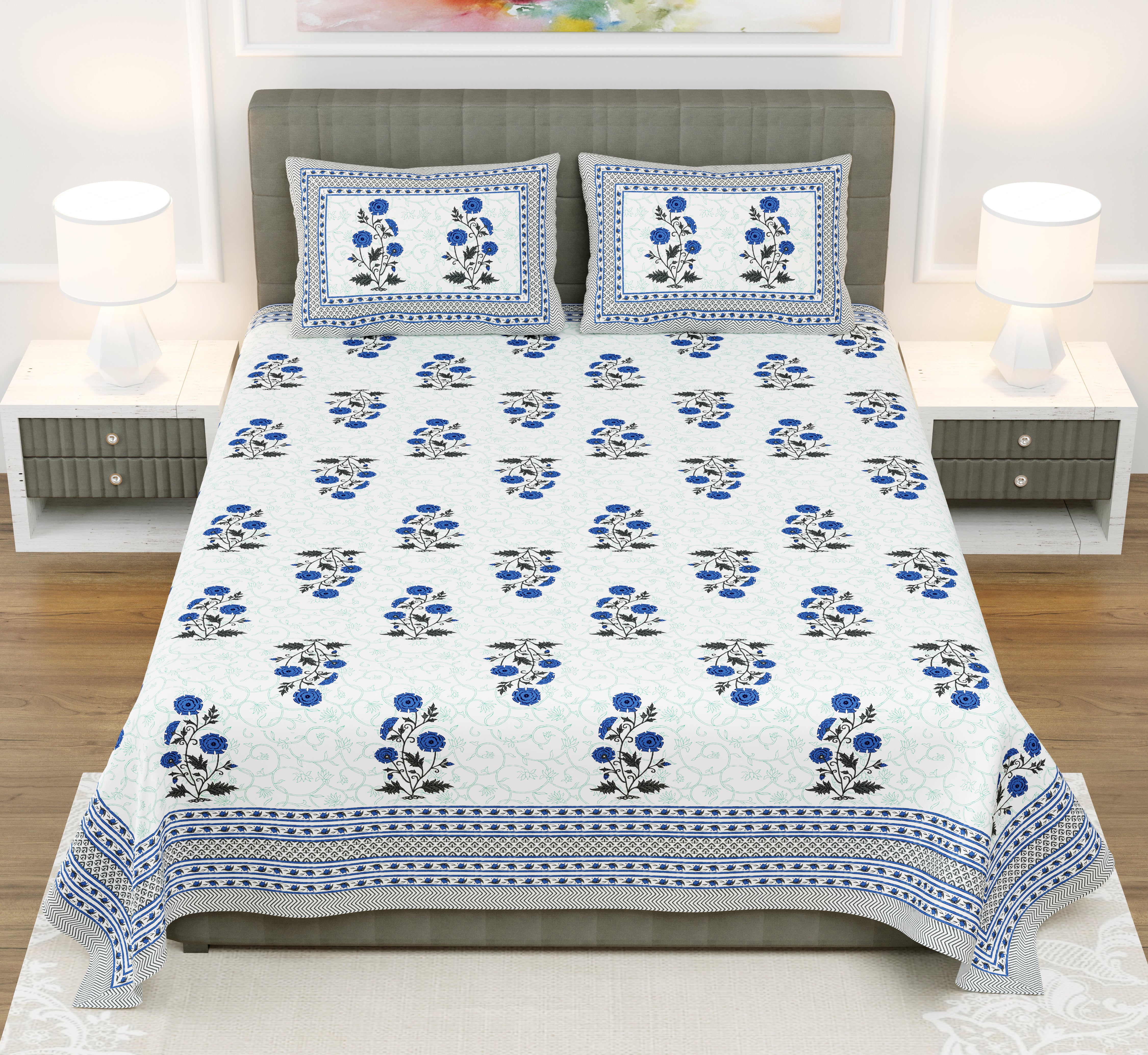 bed sheets with borders